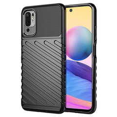 Thunder Case Flexible Tough Rugged Cover TPU Case, paredzēts Xiaomi Redmi Note 10 5G / Poco M3 Pro, melns cena un informācija | Telefonu vāciņi, maciņi | 220.lv