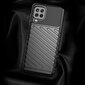 Thunder Case Flexible Tough Rugged Cover TPU Case, paredzēts Samsung Galaxy A22 4G, melns cena un informācija | Telefonu vāciņi, maciņi | 220.lv