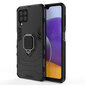 Ring Armor Case Kickstand Tough Rugged Cover, paredzēts Samsung Galaxy A22 4G, melns cena un informācija | Telefonu vāciņi, maciņi | 220.lv