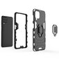 Ring Armor Case Kickstand Tough Rugged Cover, paredzēts Samsung Galaxy A22 4G, melns cena un informācija | Telefonu vāciņi, maciņi | 220.lv