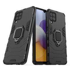 Ring Armor Case Kickstand Tough Rugged Cover, paredzēts Samsung Galaxy A22 4G, melns cena un informācija | Telefonu vāciņi, maciņi | 220.lv