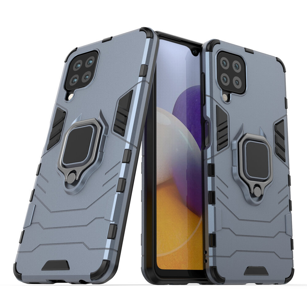 Ring Armor Case Kickstand Tough Rugged Cover, paredzēts Samsung Galaxy A22 4G, zils цена и информация | Telefonu vāciņi, maciņi | 220.lv