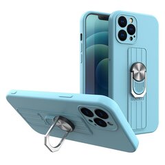 Ring Case silicone case with finger grip and stand, paredzēts iPhone 12 mini, zils цена и информация | Чехлы для телефонов | 220.lv