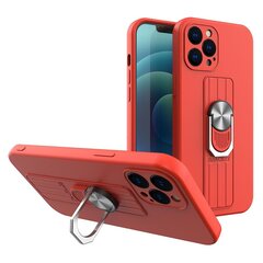 Ring Case silicone case with finger grip and stand, paredzēts iPhone 12 Pro, sarkans cena un informācija | Telefonu vāciņi, maciņi | 220.lv