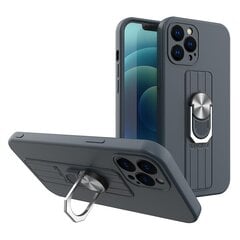 Чехол с держателем для пальца и подставкой Hurtel для iPhone 13 mini, синий цена и информация | Чехлы для телефонов | 220.lv