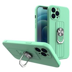 Ring Case silicone case with finger grip and stand, paredzēts iPhone 13 mini, zaļš cena un informācija | Telefonu vāciņi, maciņi | 220.lv