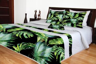 Stepēts gultas pārklājs Mariall NMC-08, pelēks/zaļš/melns, 200 x 220 cm cena un informācija | Gultas pārklāji, pledi | 220.lv