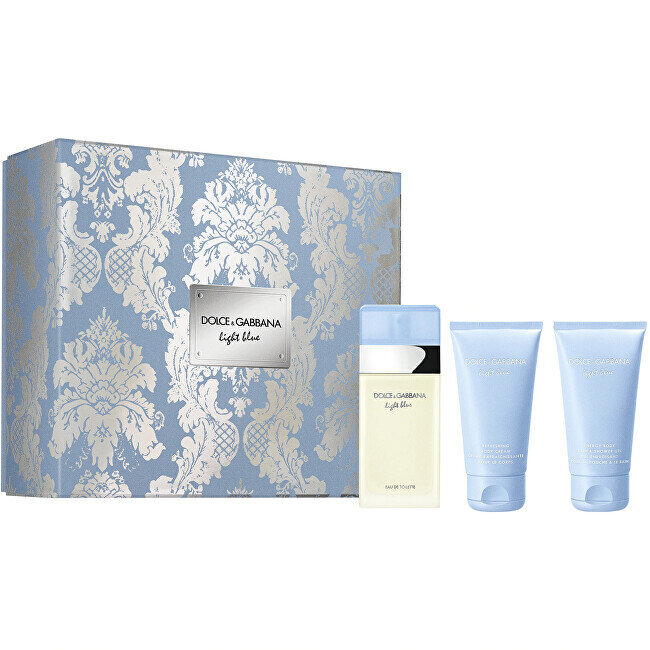 Dolce & Gabbana Light Blue - EDT 50 ml + ķermeņa krēms 50 ml + dušas želeja 50 ml cena un informācija | Sieviešu smaržas | 220.lv