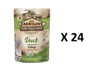 Carnilove консервы для кошек с уткой и кошачьей мятой 24 X 85г цена и информация | Консервы для котов | 220.lv