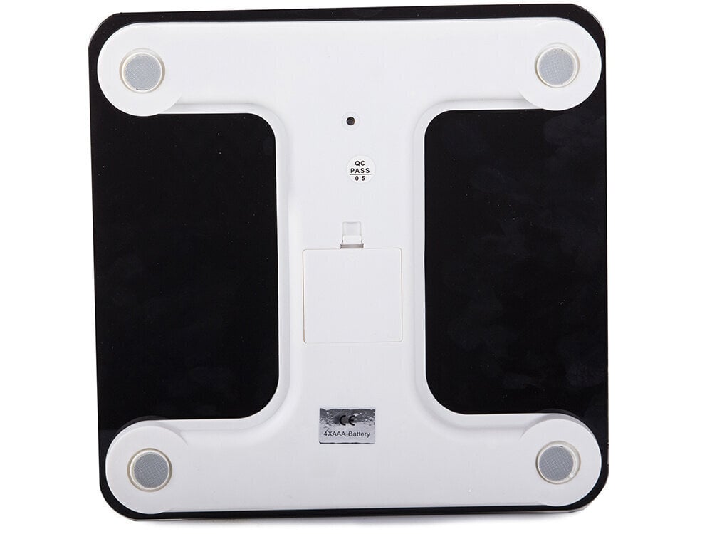 LCD analītiskie vannas istabas svari ar Bluetooth, melni cena un informācija | Ķermeņa svari, bagāžas svari | 220.lv
