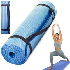 Коврик для йоги, 180 x 60, синий цена и информация | Коврики для йоги, фитнеса | 220.lv