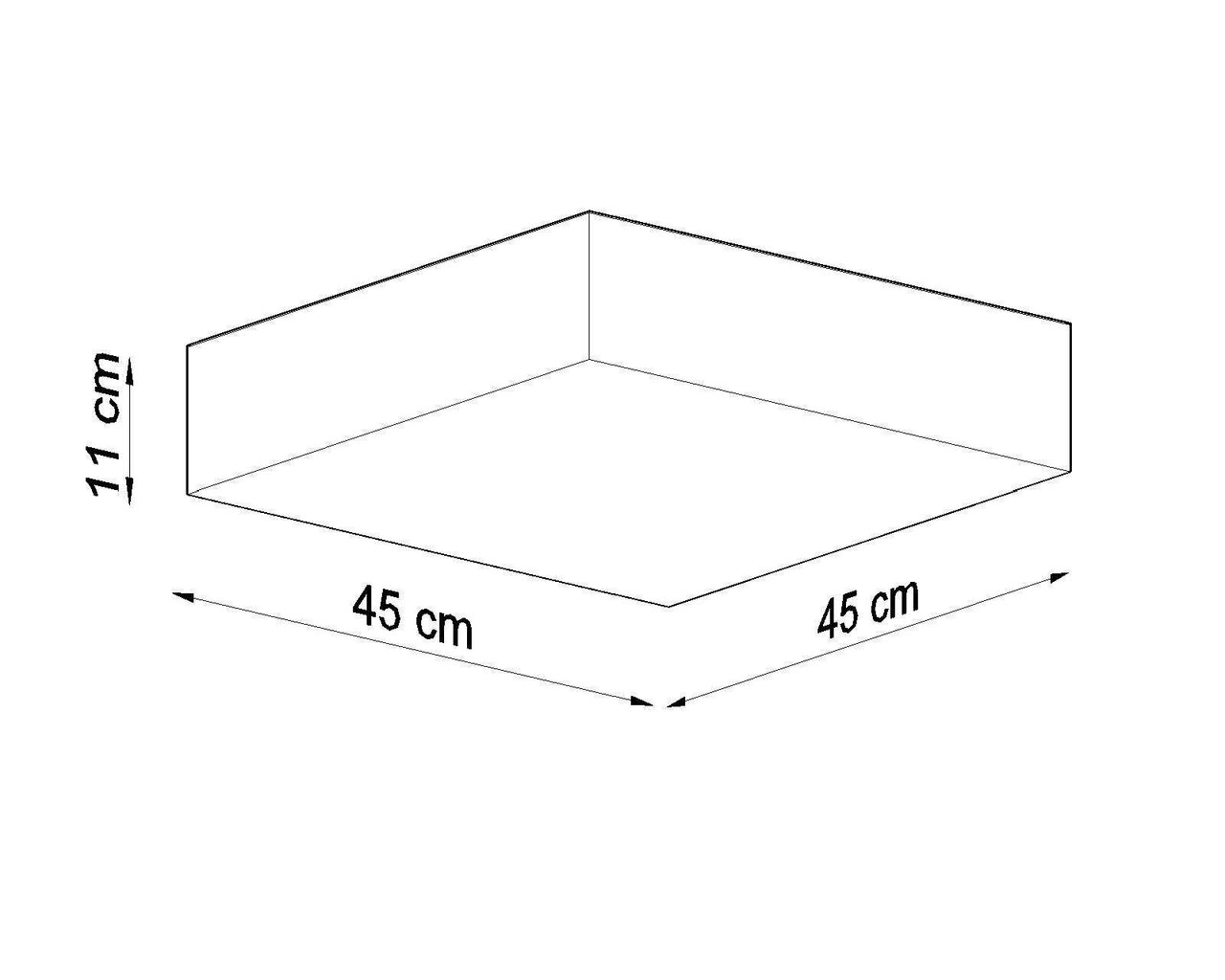 Griestu lampa Horus 45, melna cena un informācija | Griestu lampas | 220.lv