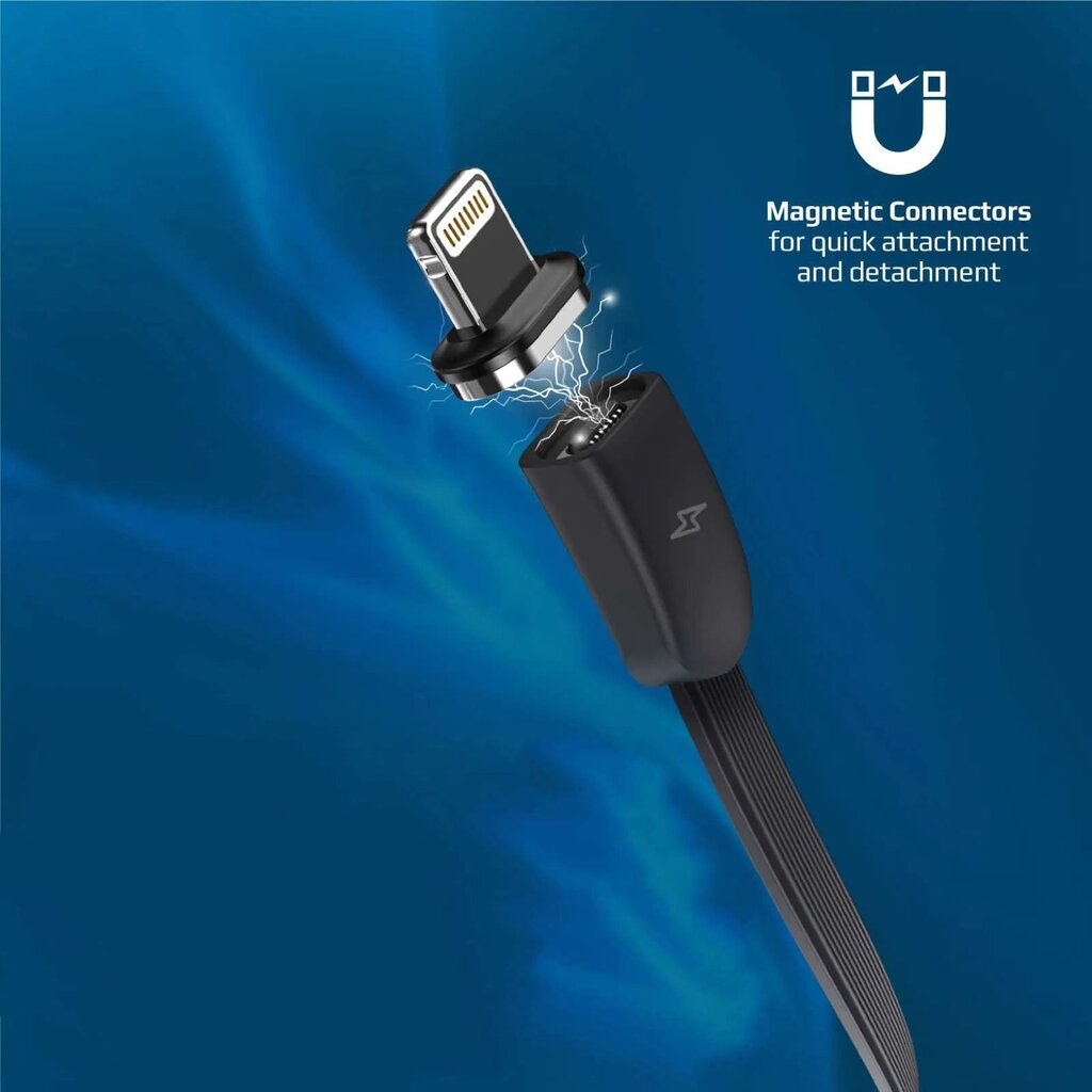 PROMATE Quiver Salokāms magnētiskais kabelis USB-C uz USB-C / Lightning / microUSB / 1m cena un informācija | Savienotājkabeļi | 220.lv