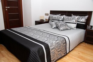 Stepēts gultas pārklājs Mariall NM29-T, pelēks - melns - sudrabains, 240 x 240 cm cena un informācija | Gultas pārklāji, pledi | 220.lv