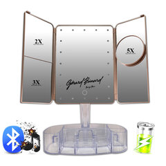 Galda lampa ar LED apgaismojumu, "Bluetooth", salokāms, 38 x 25 x 16 cm cena un informācija | Kosmētikas somas, spoguļi | 220.lv