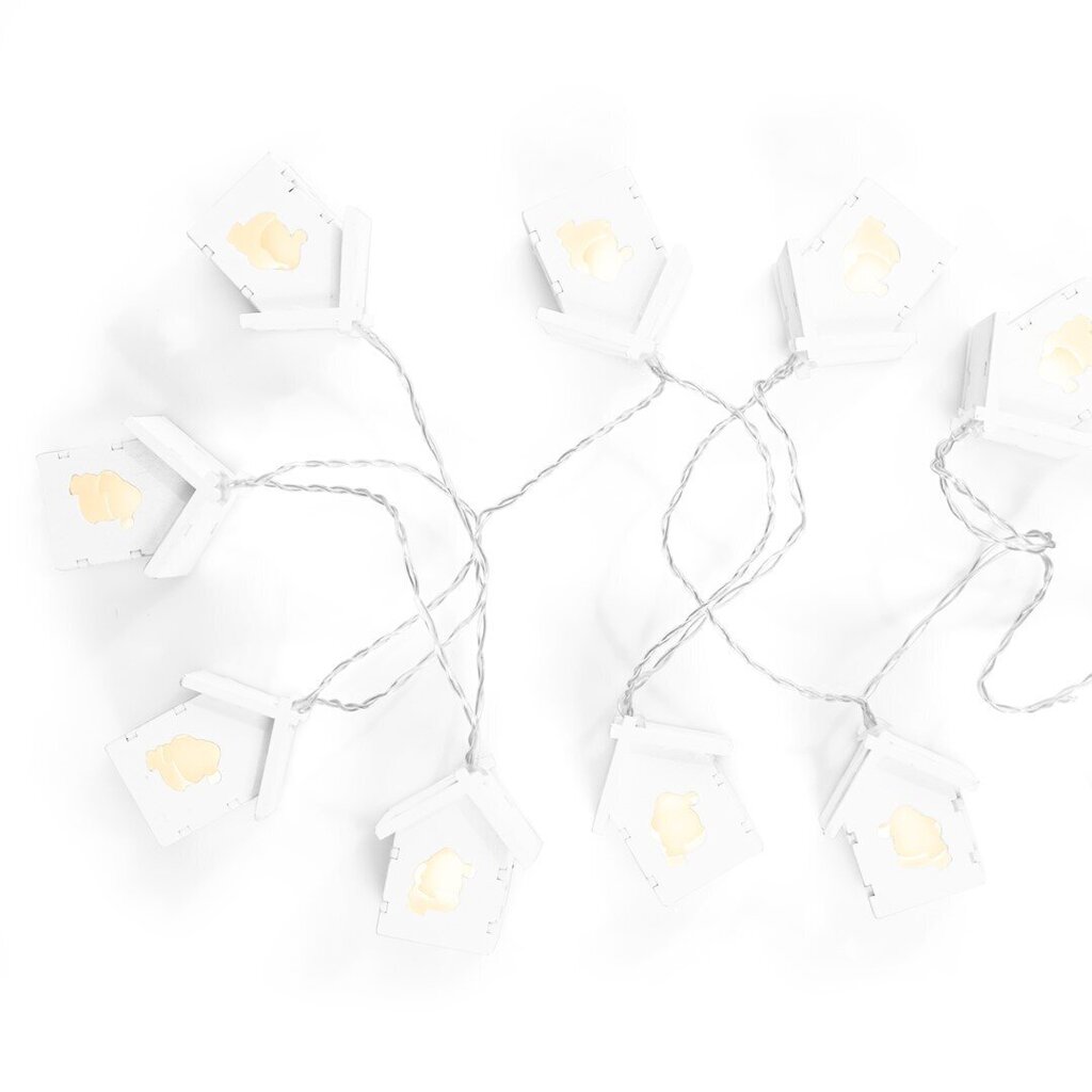 Lampiņu virtene DecoKing, 1.5 m, 10, balta cena un informācija | Ziemassvētku lampiņas, LED virtenes | 220.lv