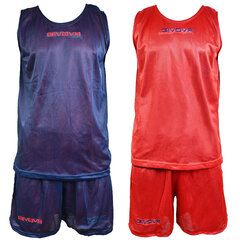2 gab. basketbola tērpu komplekts Givova Double, zili sarkans cena un informācija | Sporta apģērbs vīriešiem | 220.lv