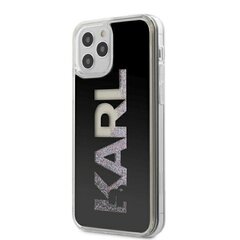 Karl Lagerfeld case for iPhone 12 / 12 Pro 6,1&quot; KLHCP12MKLMLBK black hard case Karl Logo Glitter cena un informācija | Telefonu vāciņi, maciņi | 220.lv