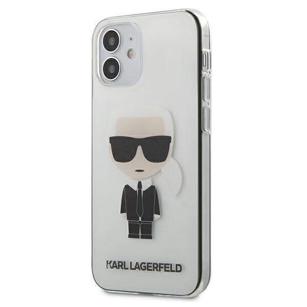 Karl Lagerfeld case for iPhone 12 Mini 5,4&quot; KLHCP12STRIK transparent hard case Iconic цена и информация | Telefonu vāciņi, maciņi | 220.lv