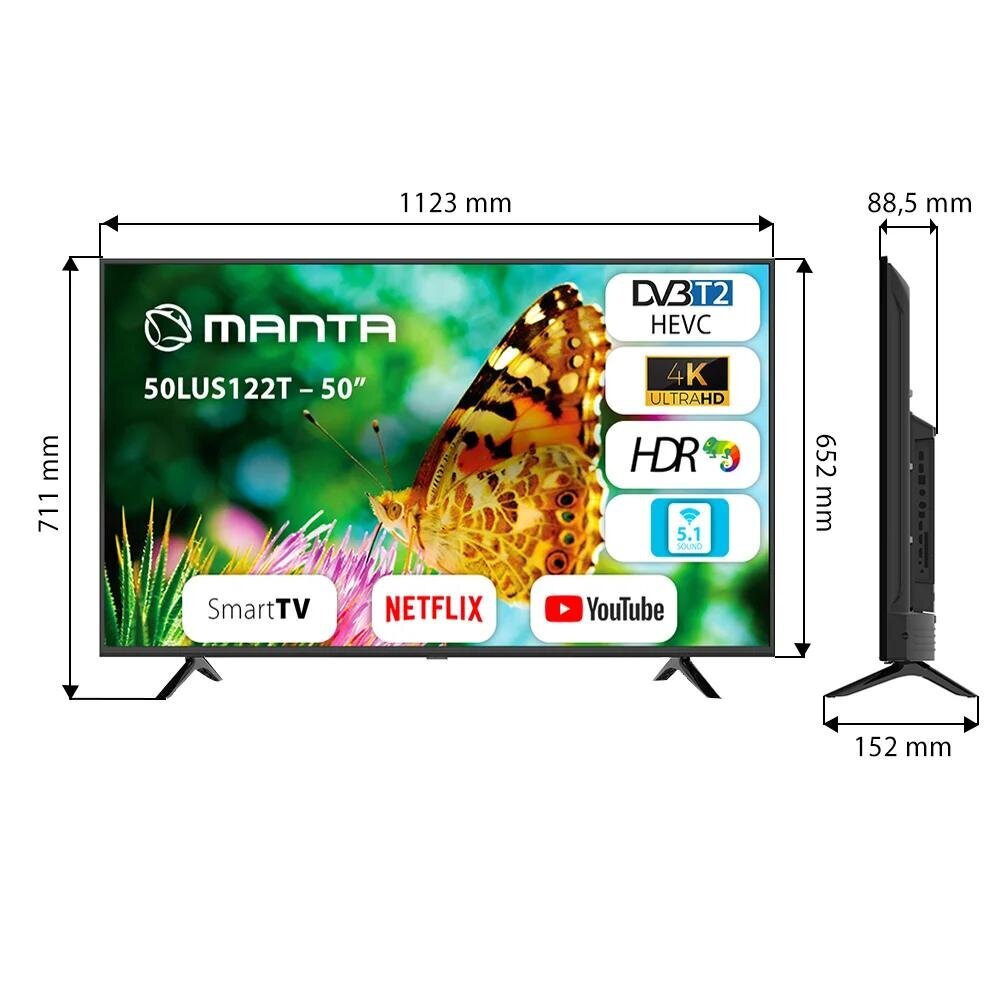 Manta 50LUS122T цена и информация | Televizori | 220.lv