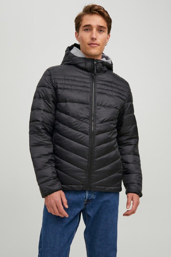 Jack & Jones vīriešu jaka 80g 12211785*01, melna cena un informācija | Vīriešu virsjakas | 220.lv