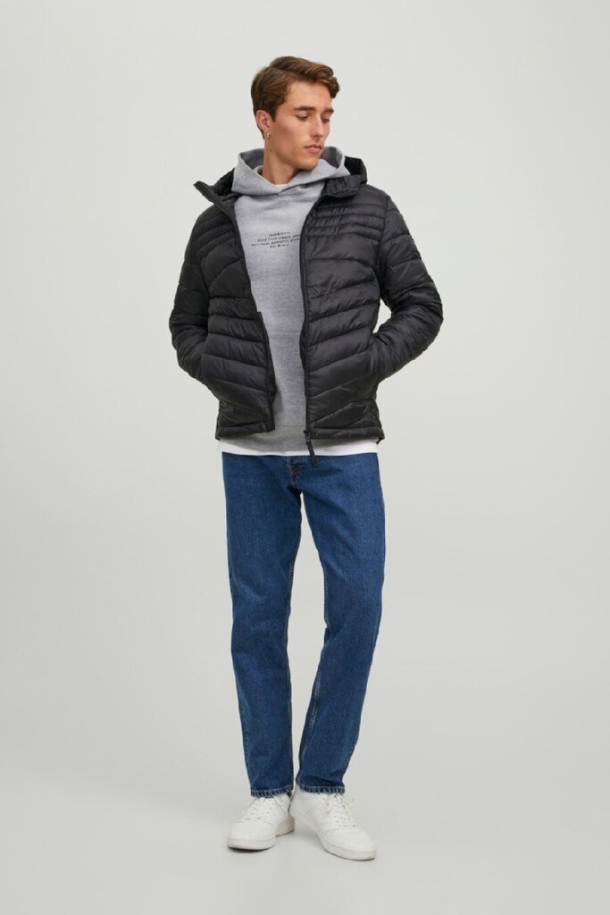 Jack & Jones vīriešu jaka 80g 12211785*01, melna cena un informācija | Vīriešu virsjakas | 220.lv