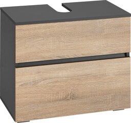 Нижний шкафчик для ванной Notio Living Wessel 60, темно-серый / коричневый цена и информация | Шкафчики для ванной | 220.lv