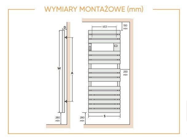 Dvieļu žāvētājs ATLANTIC, elektriskais 500 W ADELIS, bēšs cena un informācija | Dvieļu žāvētāji | 220.lv