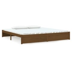 Каркас кровати, 200x200 см, коричневый цена и информация | Кровати | 220.lv