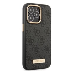 Guess PU 4G MagSafe Compatible Case for iPhone 13 Pro Black cena un informācija | Telefonu vāciņi, maciņi | 220.lv