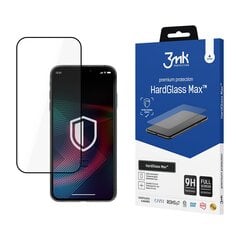 LCD aizsargstikls 3MK Hard Glass Max Apple iPhone 14 Pro melns cena un informācija | Ekrāna aizsargstikli | 220.lv