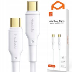 McDodo tālruņa kabelis, USB-C PD 2.0 QC 4.0 5A 100W 1,2 m, balts CA-8350 cena un informācija | Savienotājkabeļi | 220.lv