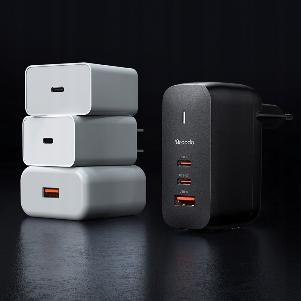 Universāls lādētājs tālrunim, klēpjdatoram Mcdodo GaN 3.0 Fast Charging, USB-C, PD, USB-A, 65W, CH-8442 cena un informācija | Lādētāji un adapteri | 220.lv