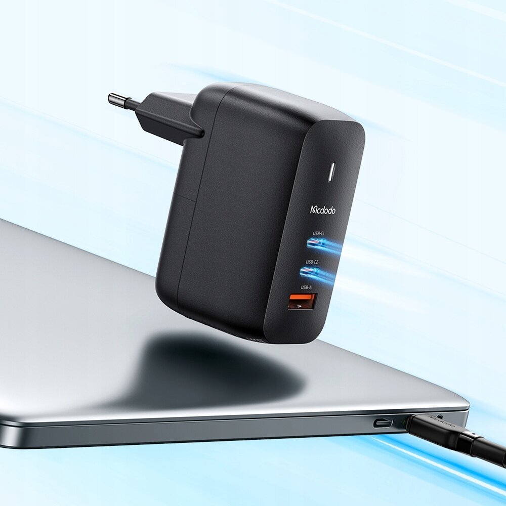 Universāls lādētājs tālrunim, klēpjdatoram Mcdodo GaN 3.0 Fast Charging, USB-C, PD, USB-A, 65W, CH-8442 cena un informācija | Lādētāji un adapteri | 220.lv