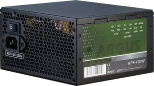 INTER-TECH PSU Argus APS-420W, 120mm, 82+ efficiency cena un informācija | Barošanas bloki (PSU) | 220.lv