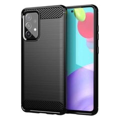 Hurtel Carbon Case paredzēts Samsung Galaxy A72 4G, melns cena un informācija | Telefonu vāciņi, maciņi | 220.lv