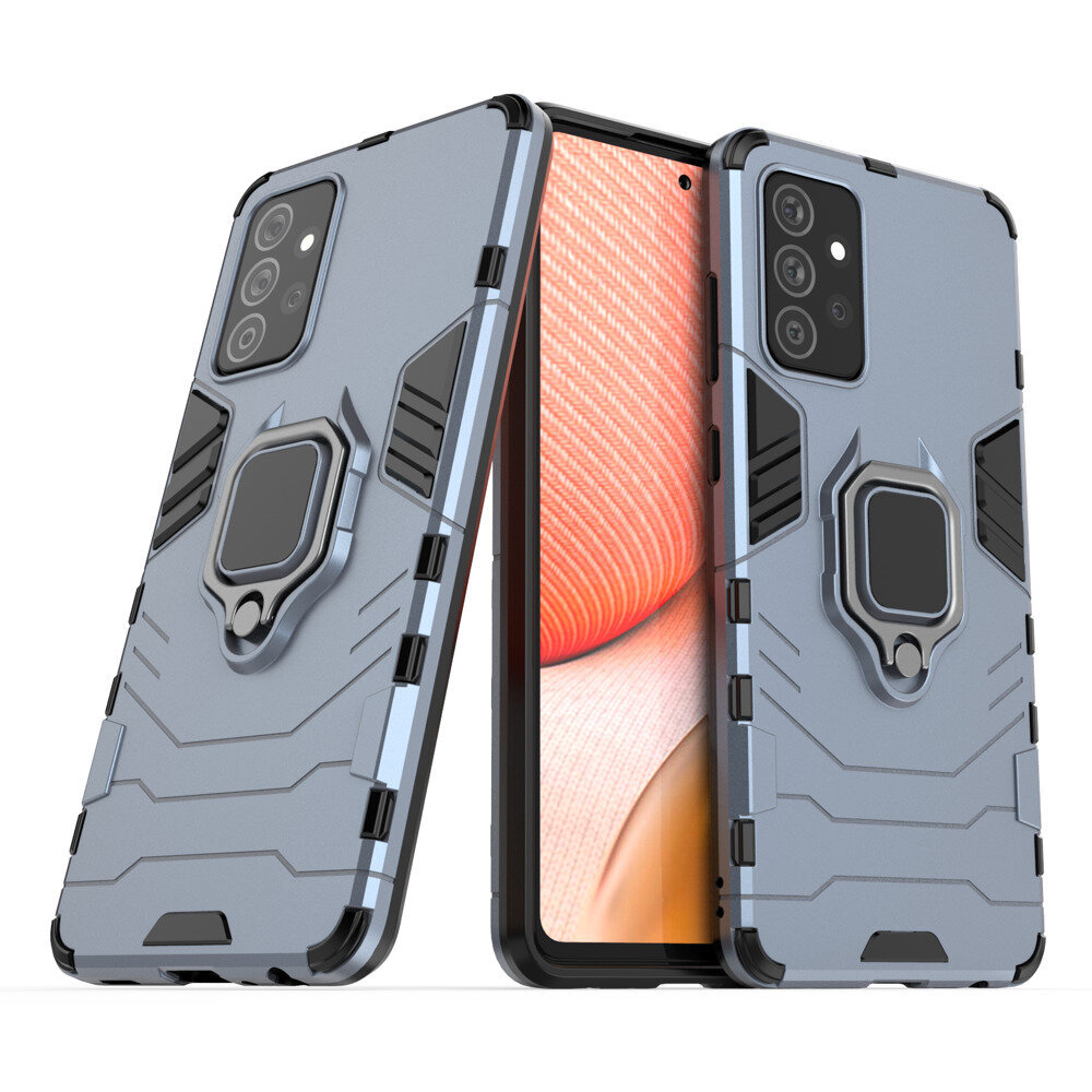 Ring Armor Case Kickstand Tough Rugged Cover, paredzēts Samsung Galaxy A72 4G, zils cena un informācija | Telefonu vāciņi, maciņi | 220.lv