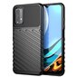 Thunder Case Flexible Tough Rugged Cover TPU Case, paredzēts Xiaomi Poco M3 / Xiaomi Redmi 9T, melns cena un informācija | Telefonu vāciņi, maciņi | 220.lv