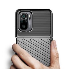 Thunder Case Flexible Tough Rugged Cover TPU Case, paredzēts Xiaomi Redmi Note 10 / Redmi Note 10S, melns cena un informācija | Telefonu vāciņi, maciņi | 220.lv