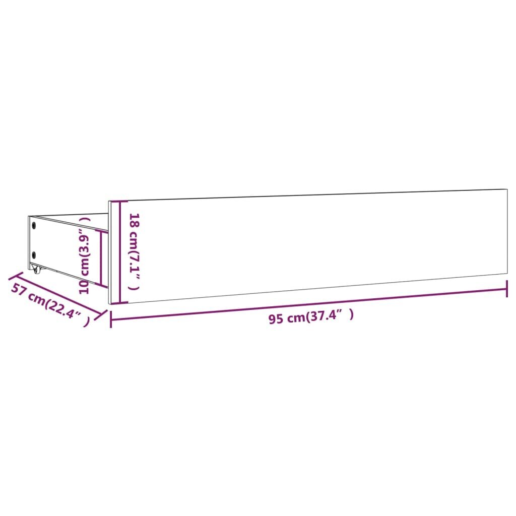 Gultas rāmis ar atvilktnēm, 200x200cm cena un informācija | Gultas | 220.lv