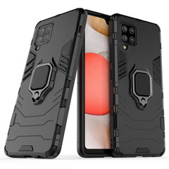 Ring Armor Case Kickstand Tough Rugged Cover, paredzēts Samsung Galaxy A42 5G, melns cena un informācija | Telefonu vāciņi, maciņi | 220.lv