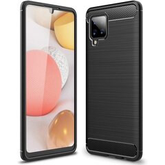 Чехол Hurtel Carbon для Samsung Galaxy A42 5G, чёрный цена и информация | Чехлы для телефонов | 220.lv