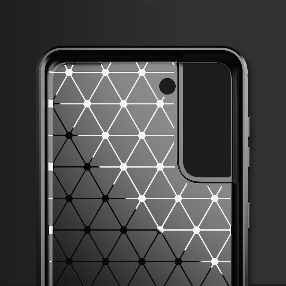 Hurtel Carbon Case paredzēts Samsung Galaxy S21+ 5G (S21 Plus 5G), melns цена и информация | Telefonu vāciņi, maciņi | 220.lv