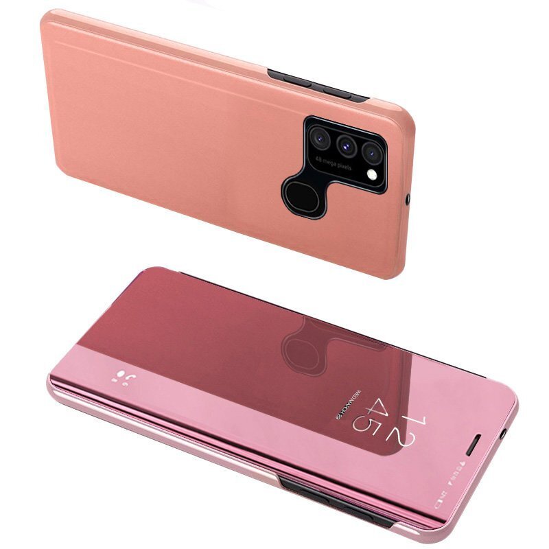 Hurtel Clear View Case paredzēts Samsung Galaxy A12 / Galaxy M12, rozā cena un informācija | Telefonu vāciņi, maciņi | 220.lv