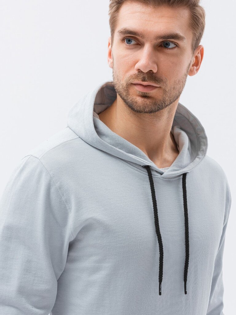 Gaiši pelēks džemperis ar kapuci Leko B1154 -48456-XXL цена и информация | Vīriešu džemperi | 220.lv