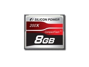 Карта памяти Silicon Power, CF, 8 Гб, 200× цена и информация | Карты памяти для фотоаппаратов | 220.lv