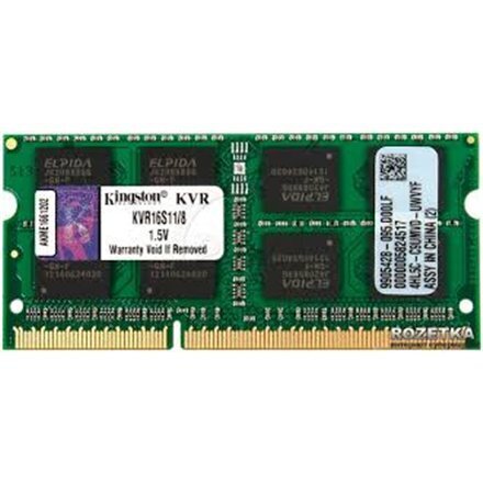 Operatīvā atmiņa (RAM) KINGSTON DDR3-1600 8GB SO-DIMM CL11 cena | 220.lv