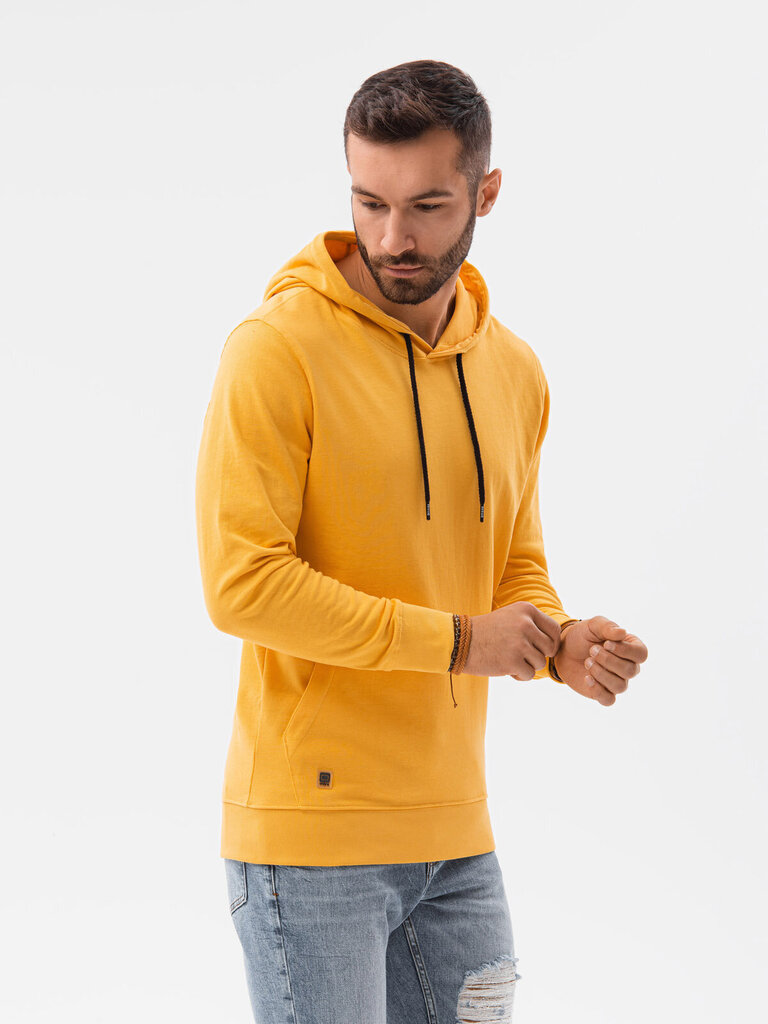 Džemperis ar kapuci Leko B1154 -48451, dzeltens cena un informācija | Vīriešu džemperi | 220.lv
