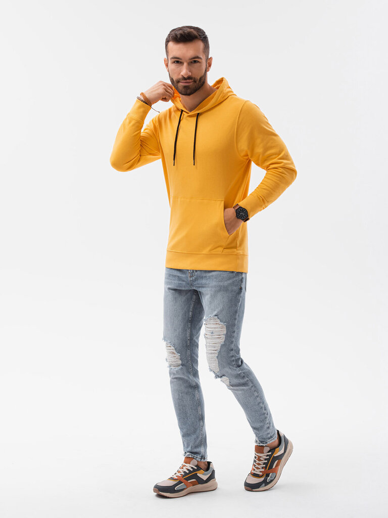 Džemperis ar kapuci Leko B1154 -48451, dzeltens cena un informācija | Vīriešu džemperi | 220.lv