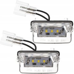 LED numura zīmes apgaismojuma komplekts, AutoTune, Peugeot 206, 207, 306, 307, 308,406, 407,5008, Expert IV, Partner I, Partner II B9, Partner Tepee, Traveller cena un informācija | Automašīnu spoguļi, restes, lukturi | 220.lv